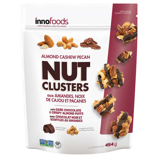 Innofoods Nut Clusters with Dark Chocolate & Crispy Almond Puffs, 454 g keto - canavitam