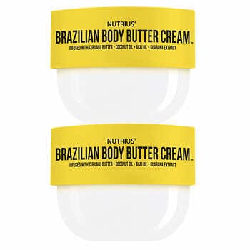 Nutrius Brazilian Body Butter Cream, 2 x 177 mL - canavitam