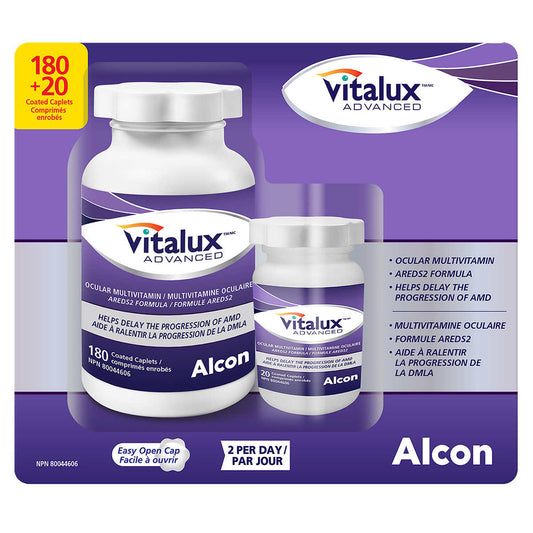Vitalux Advanced Ocular Multivitamin - 180 + 20 Coated Caplets - canavitam