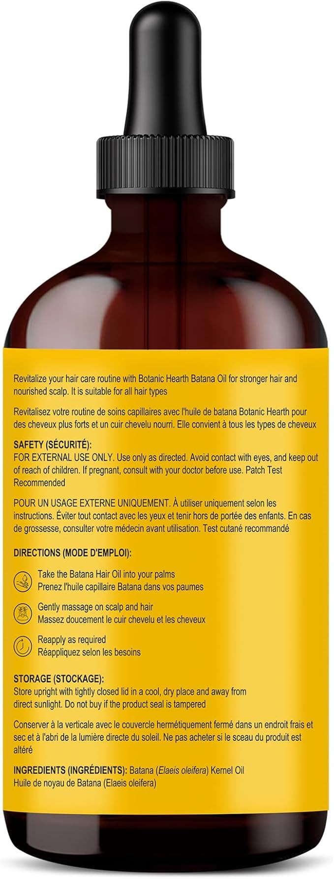Botanic Hearth Raw Batana Oil 4oz | 100% Pure Unrefined Hair & Skin Oil - canavitam