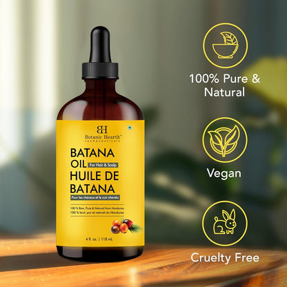 Botanic Hearth Raw Batana Oil 4oz | 100% Pure Unrefined Hair & Skin Oil - canavitam