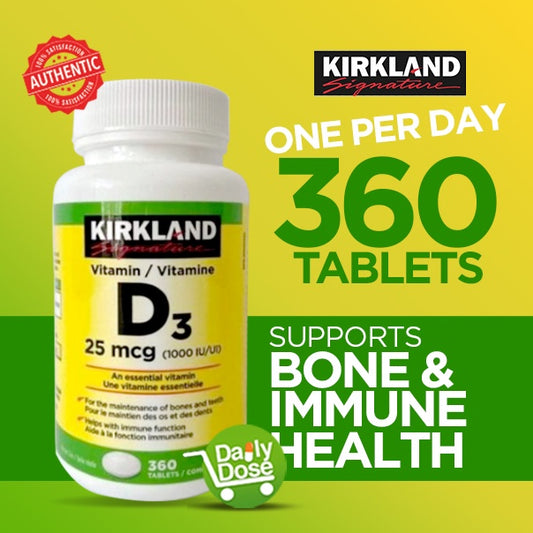 Kirkland Signature Vitamin D3, 1000 IU, 720 tablets  2-packs - canavitam