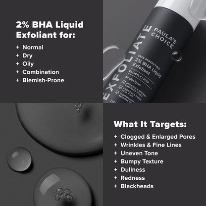 Paulas Choice SKIN PERFECTING 2% BHA Liquid Salicylic Acid Exfoliant 118 ml + 30 ml - canavitam