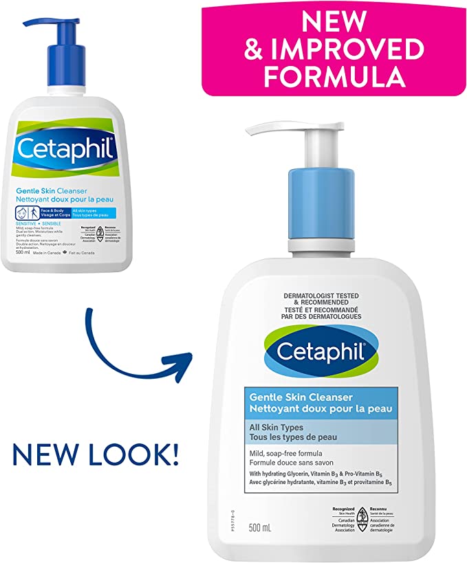 Cetaphil Sensitive Gentle Skin Cleanser, 1000 mL - canavitam