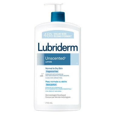 Lubriderm Unscented Lotion 2 x 710 mL great value - canavitam