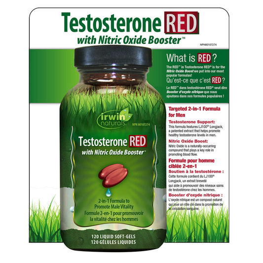 Testosterone RED with Nitric Oxide Booster 120 Soft Gels - canavitam