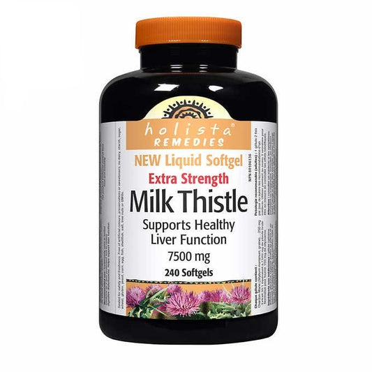 Holista Extra Strength Milk Thistle 750 mg - 240 softgels - canavitam