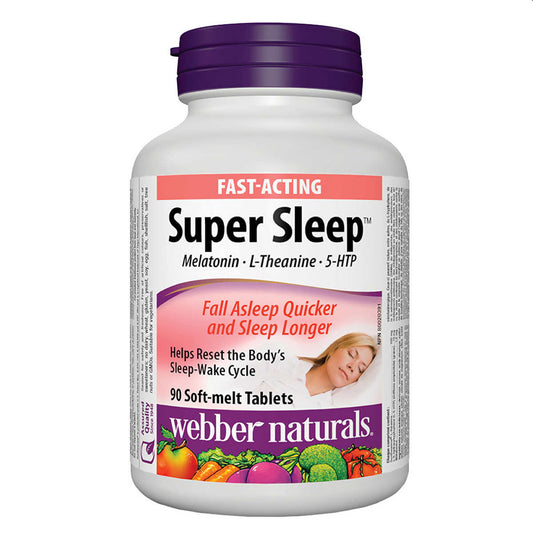 webber naturals Super Sleep, 5-HTP - 90 Soft-melt Tablets - canavitam