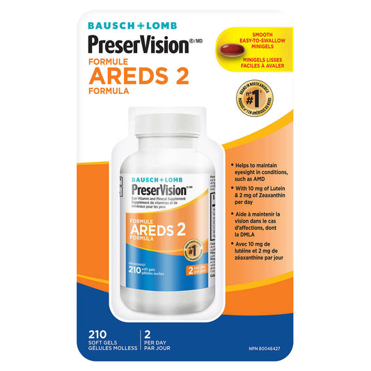 PreserVision Eye Vitamin and Mineral Supplement AREDS2, 210 Softgels - canavitam