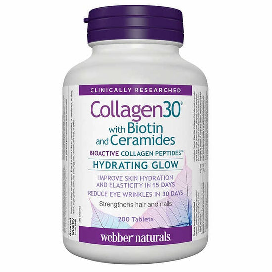 webber naturals Collagen 30 with Biotin and Ceramides, 200 Tablets