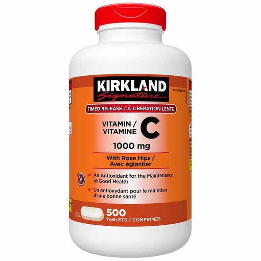 Kirkland Signature Timed Release Vitamin C 1000 mg - 500 Tablets - canavitam