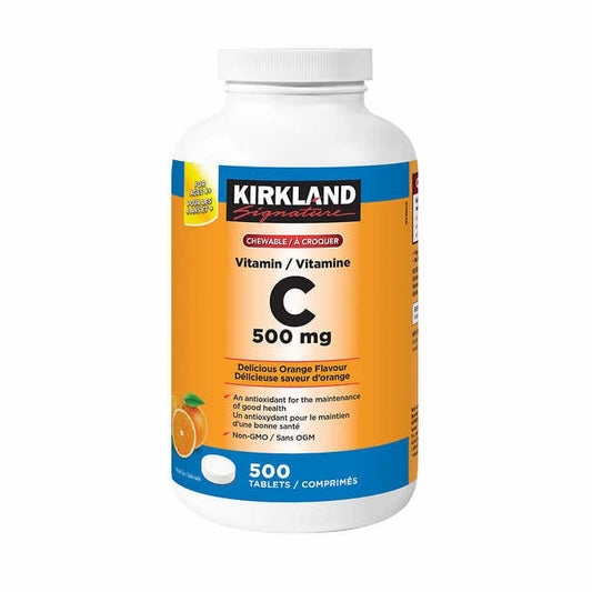 Kirkland Signature Vitamin C 500MG, 500 Chewable Tablets - canavitam