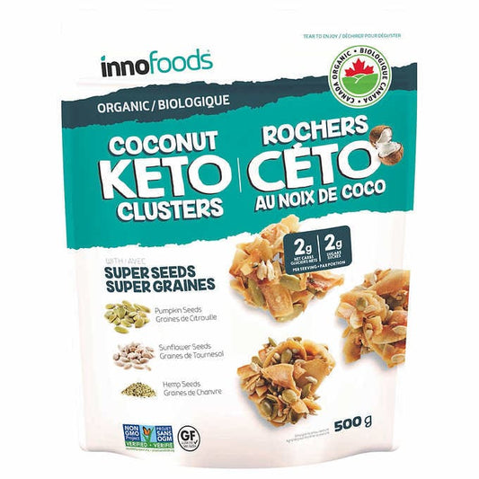 Inno Foods Organic Coconut Keto Clusters, 500 g - canavitam