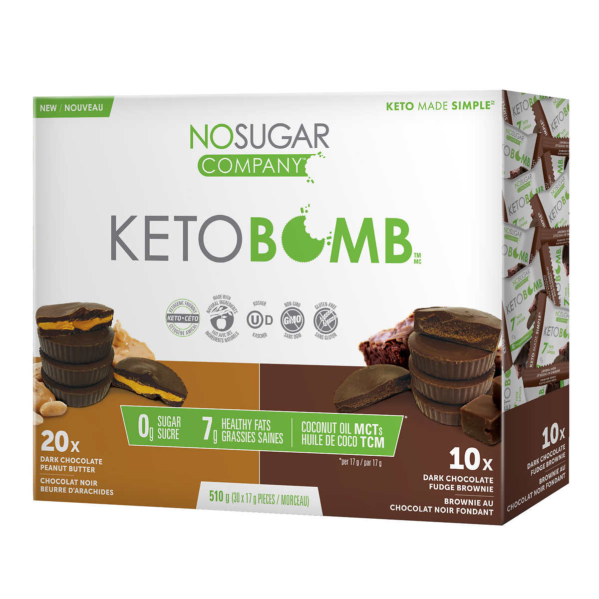 No Sugar Keto Bomb 30 bar × 17 g - canavitam