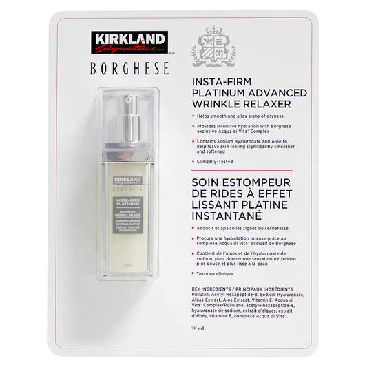 Kirkland Signature Borghese Insta-Firm Platinum Facial Wrinkle Relaxer - canavitam