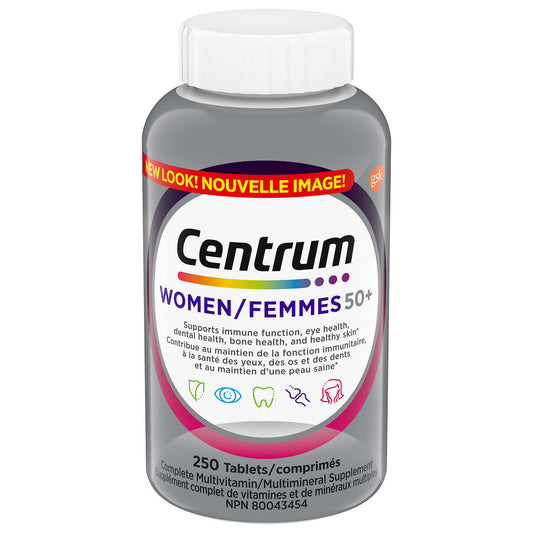 Centrum Complete Multivitamin and Mineral Supplement for Women 50+, 250 Tablets - canavitam