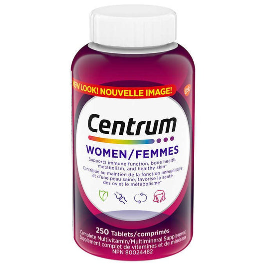 Centrum Complete Multivitamin and Mineral Supplement for Women, 250 Tablets - canavitam