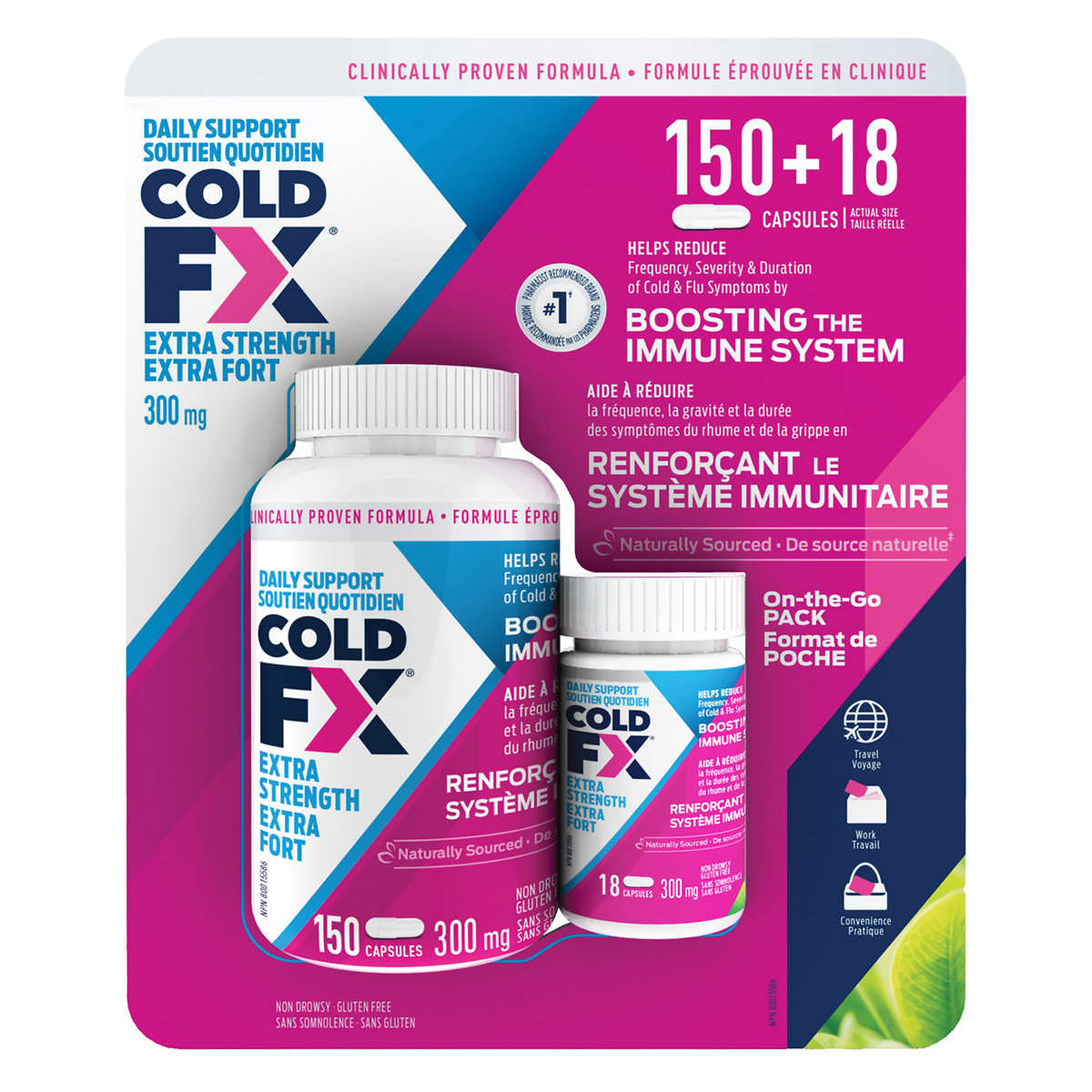 COLD-FX Extra Strength 300 mg - 150 + 18 capsules - canavitam