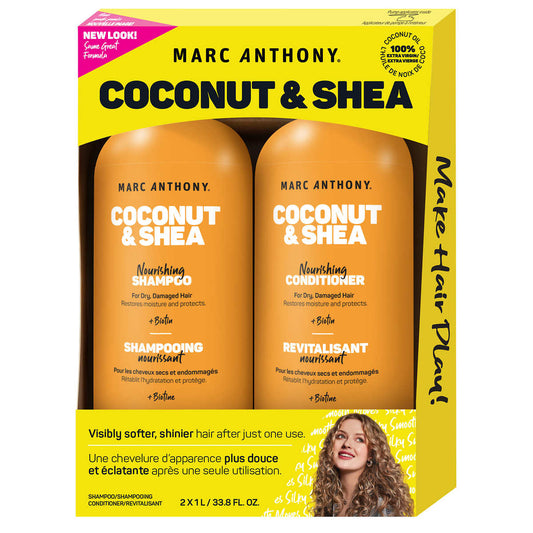 Marc Anthony Coconut Oil and Shea Butter Shampoo and Conditioner 2 - 1 L - canavitam