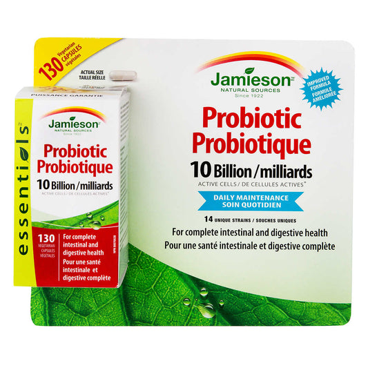 Jamieson Probiotic  10 billion active cells, 130 - Capsules - canavitam