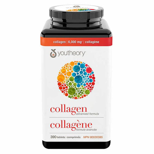 Youtheory Collagen Advanced Formula 6000 mg , 390 Tablets - canavitam